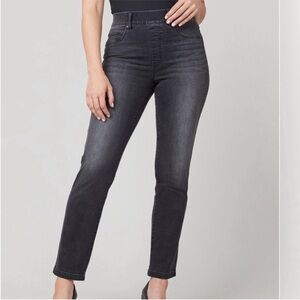 Spanx Small Regular Jeans Ankle Straight Leg Jeans in Vintage Black pullon NWT